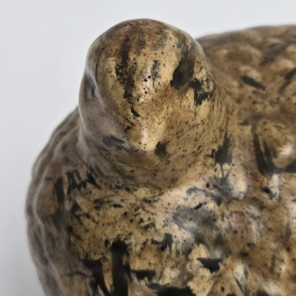 Vintage MCM 1966 Set Of 2 Hand Painted Art Pottery Pheasant Quail Bird Figures - Picture 15 of 16